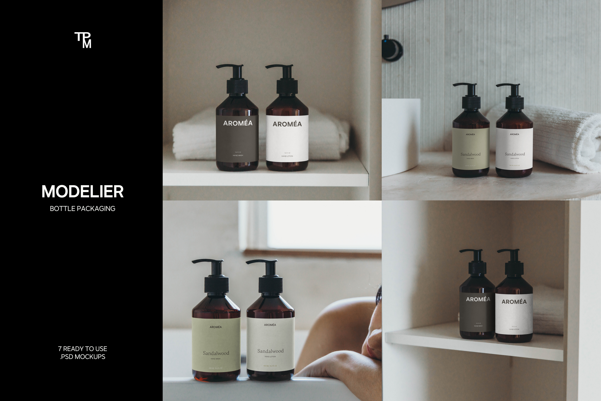 Modelier Soap Bottle Mockup Bundle