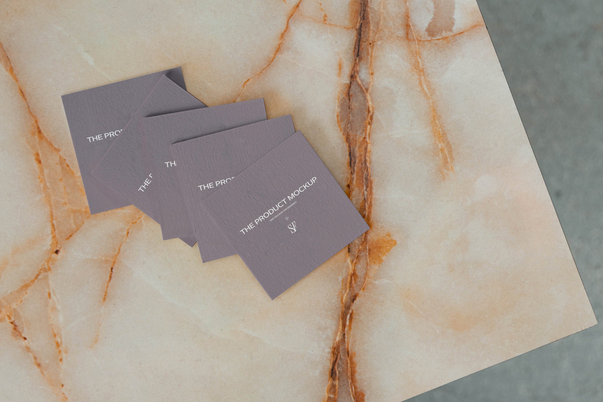 Editoré Square Business Card Mockup - No 3