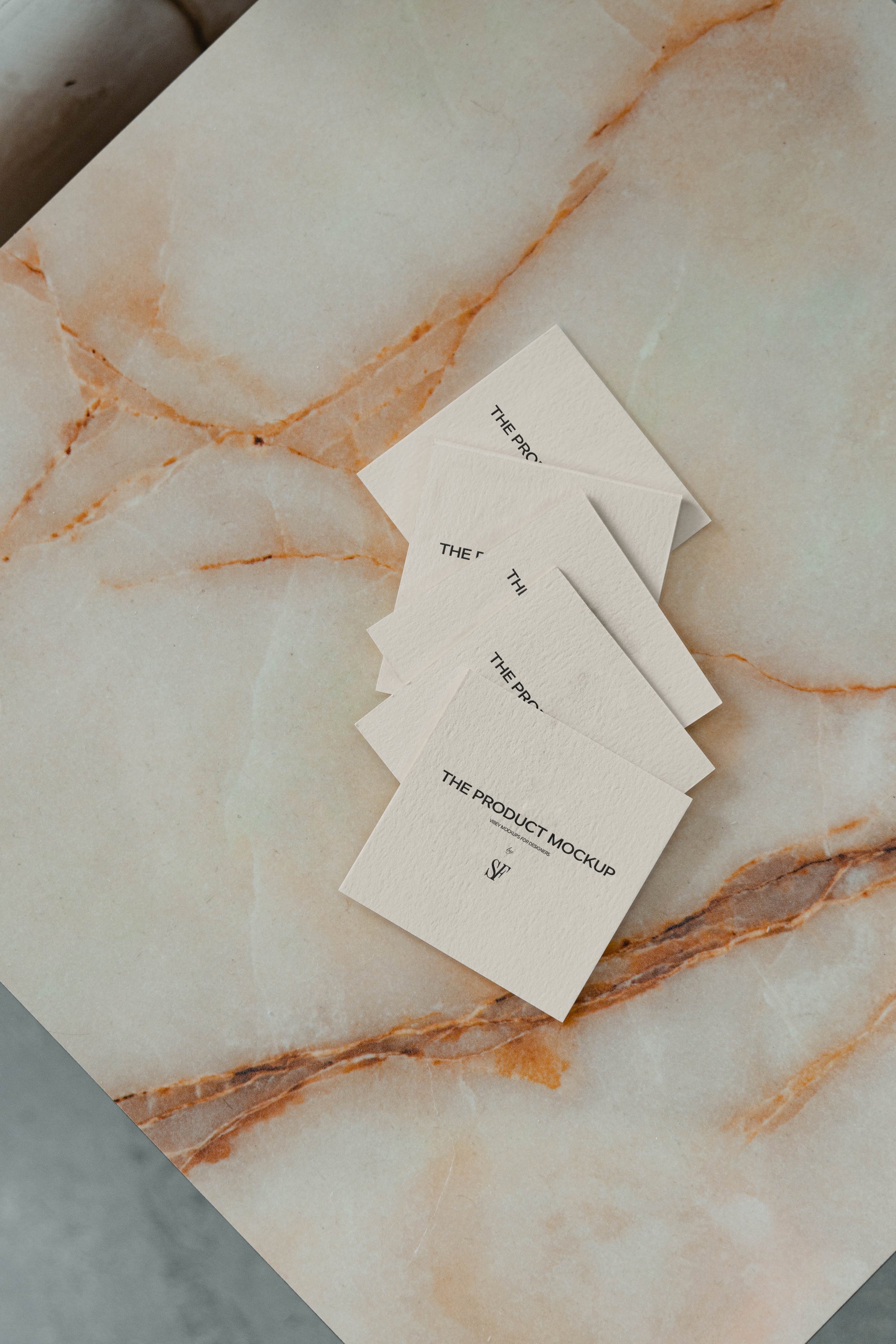 Editoré Square Business Card Mockup - No 2